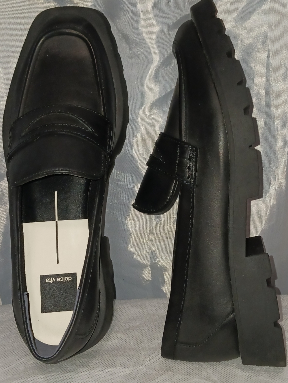 "Dolce Vita" NWOT Men’s Black Chunky Lug Sole Loafers- Size 10